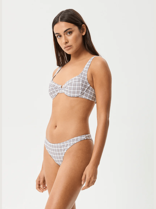 AFENDS DREW CHECK BIKINI TOP