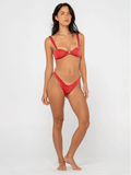 RUSTY SHIMMY BRALETTE BIKINI TOP