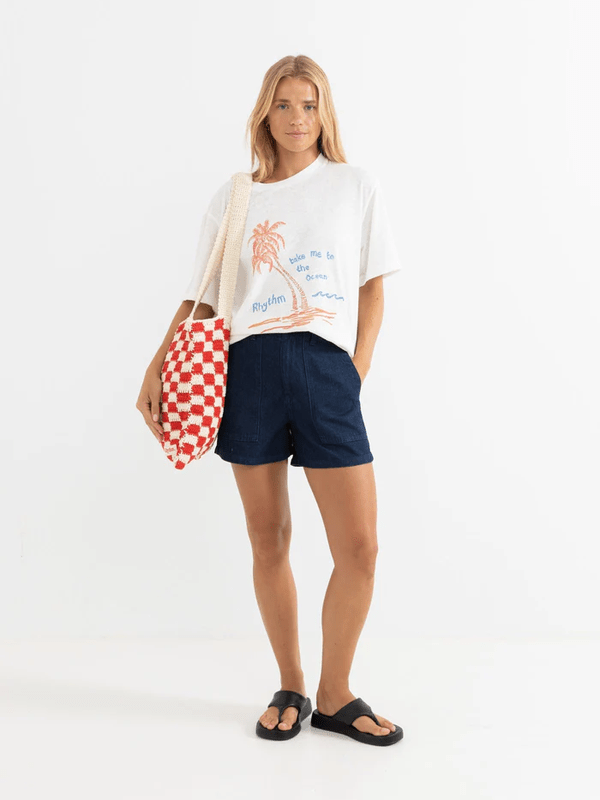 RHYTHM LOLA CHECK CROCHET TOTE BAG