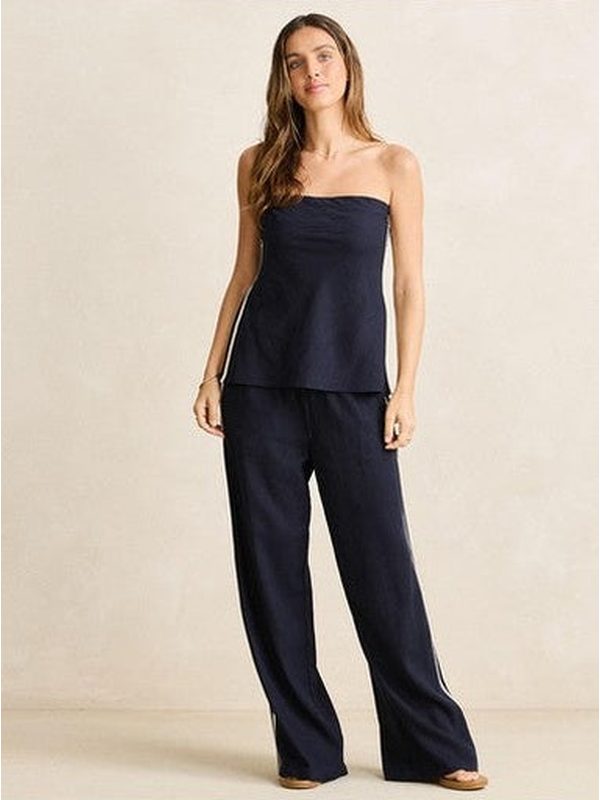 RHYTHM CONTRAST LINEN TRACK PANT