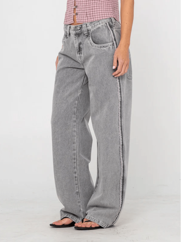 RUSTY FLIP MOMMY LOW RISE WIDE LEG DENIM JEAN