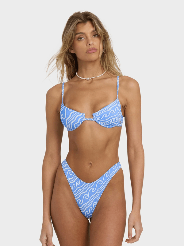 BILLABONG WOMENS MORE THAN WAVES SKIMPY HIKE BIKINI BOTTOM