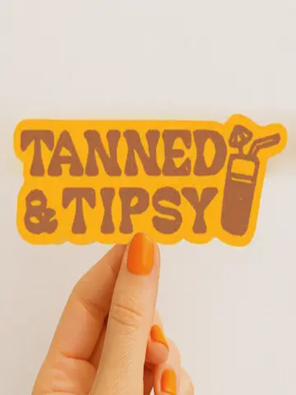 DAYDREAM PRINTS TANNED AND TIPSY STICKER