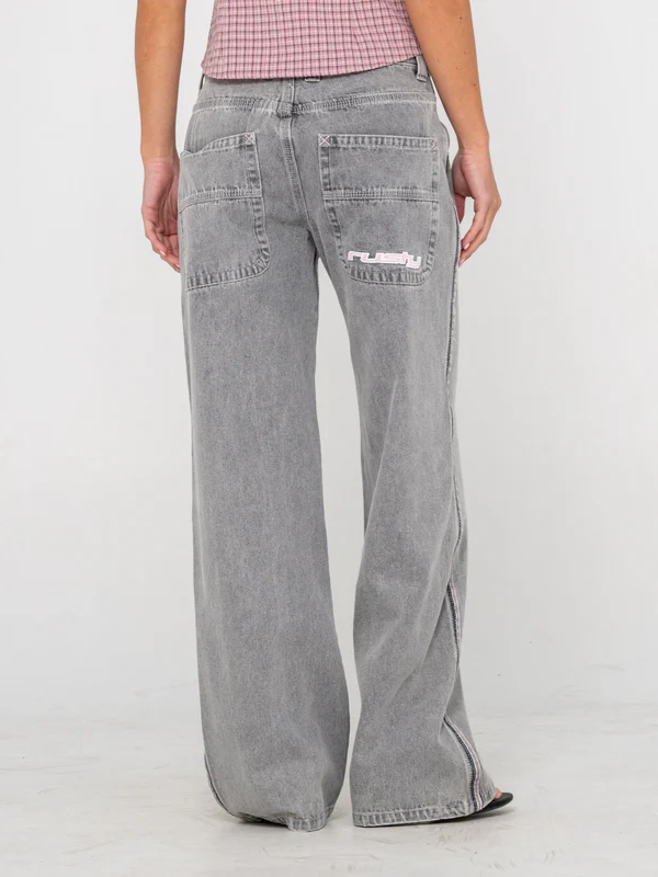 RUSTY FLIP MOMMY LOW RISE WIDE LEG DENIM JEAN