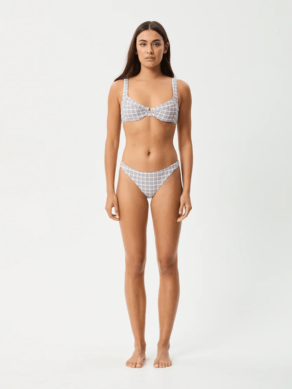 AFENDS DREW CHECK BIKINI TOP
