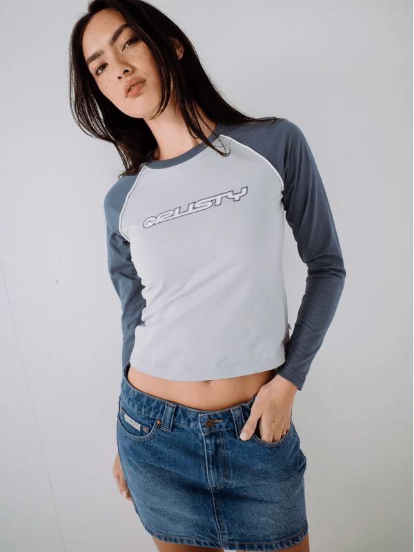 RUSTY MAVERICKS LOW RISE DENIM MINI SKIRT