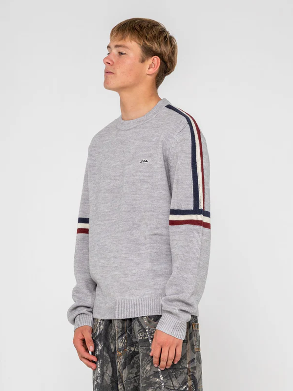 RUSTY MORITZ 2.0 GRAFFITI R CREW KNIT SWEATER