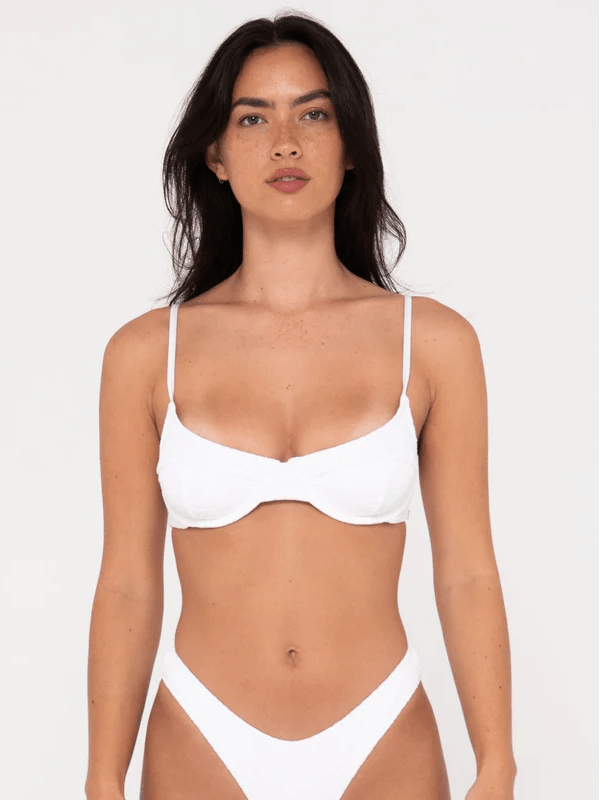 RUSTY SANDALWOOD BALCONETTE BIKINI TOP