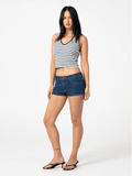 RUSTY DIRTY LEMMY MICRO MINI DENIM SHORT