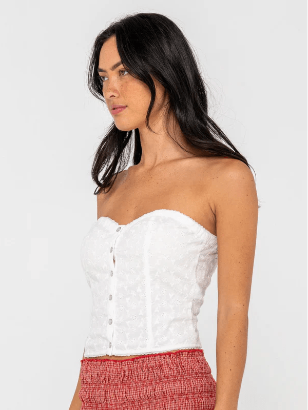 RUSTY MANDY BUTTON UP TOP