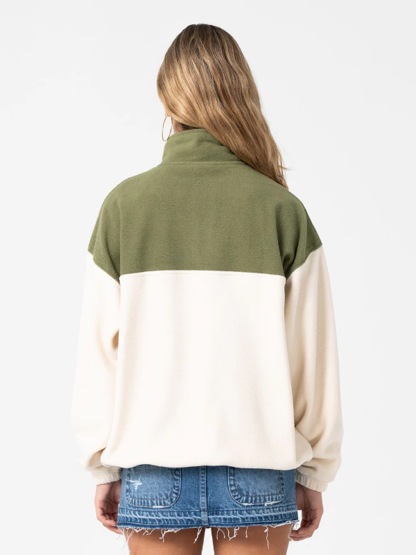 RUSTY CENTRAL DIVISION QUARTER ZIP POLAR FLEECE