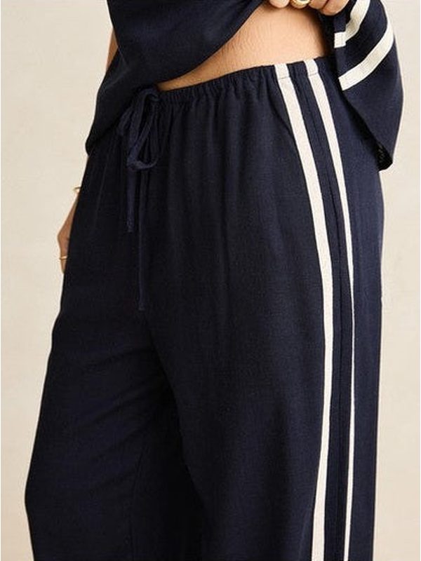 RHYTHM CONTRAST LINEN TRACK PANT