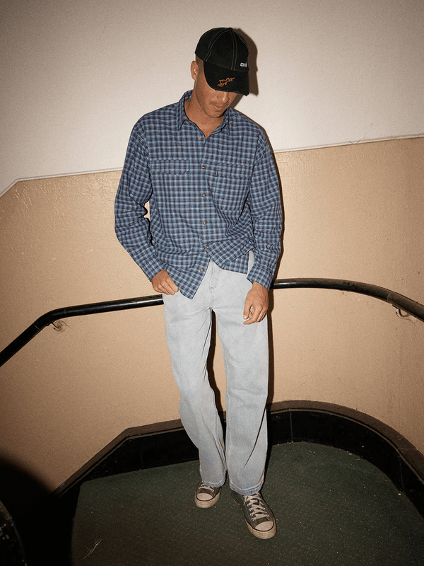 AFENDS MOUNTAINS OVERSIZED LONG SLEEVE SHIRT