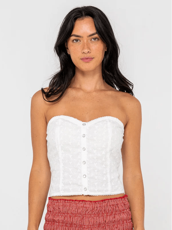 RUSTY MANDY BUTTON UP TOP