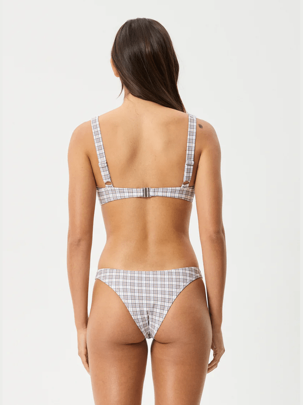 AFENDS DREW CHECK BIKINI TOP
