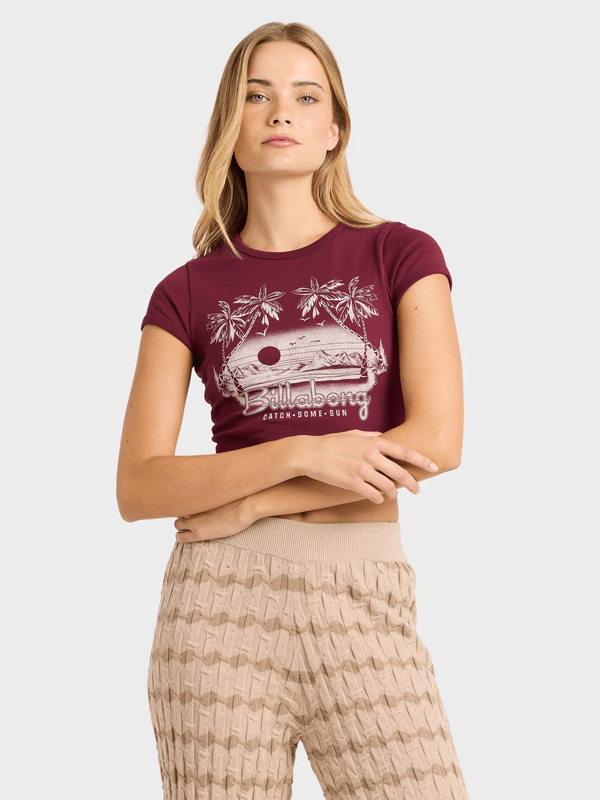 BILLABONG WOMENS CATCH SOME SUN T-SHIRT