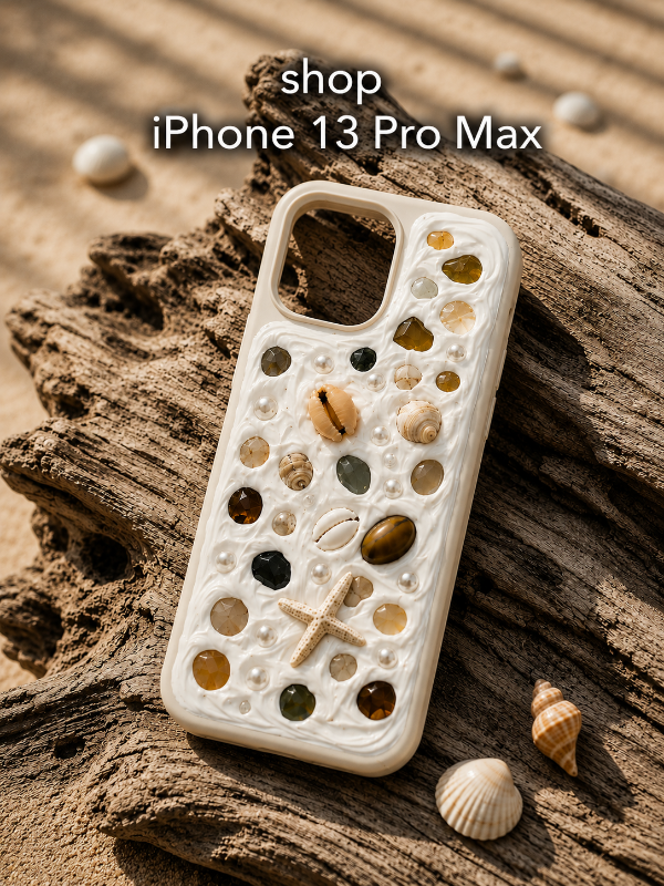 COASTAL HANDMADE SHELL IPHONE 13 PRO MAX PHONE CASE