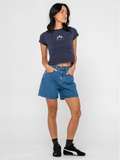 RUSTY CYPRUS HIGH WAISTED DENIM SHORT