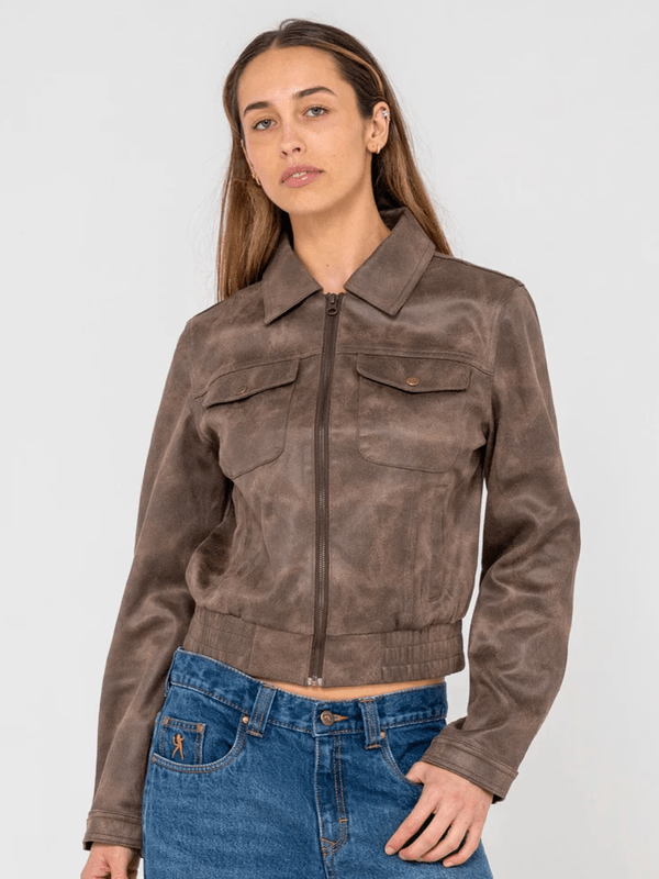 RUSTY ALLY-WAY FAUX LEATHER JACKET
