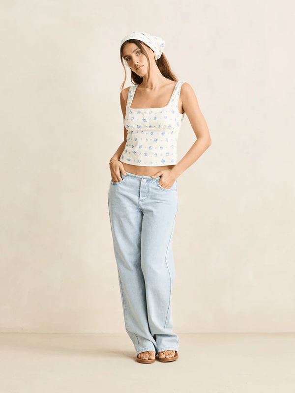 RHYTHM DAHLIA BUTTON DOWN TOP
