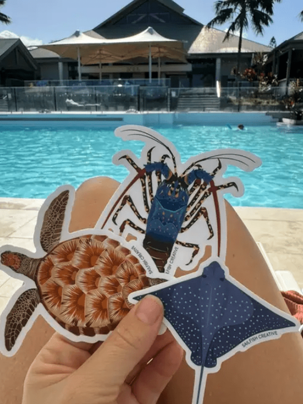 SAILFISH OCEAN LIFE SURF STICKERS