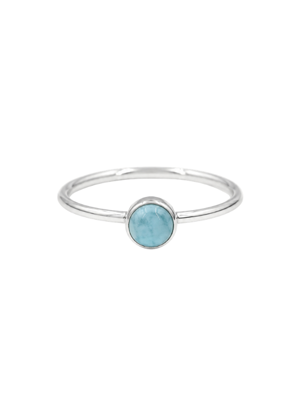 Larimar Solitaire Ring