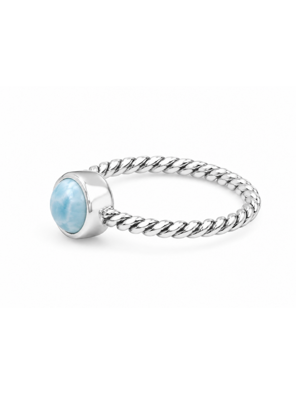 Classic Larimar Twisted Ring