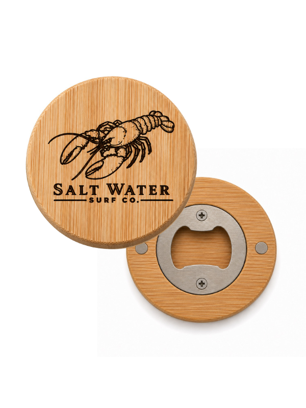 Lobster Engraved Magnetic Wooden Bottle Opener
