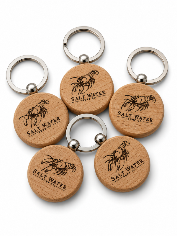 Lobster Handmade Engraved Wooden Keychain
