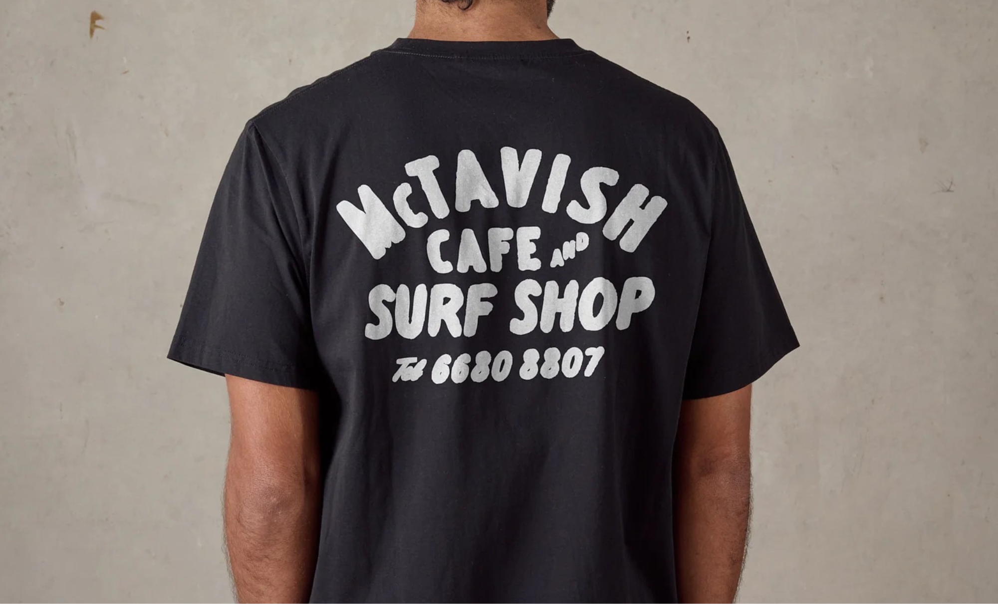 Mctavish surf lifestyle t-shirt available at Saltwater Surf Co