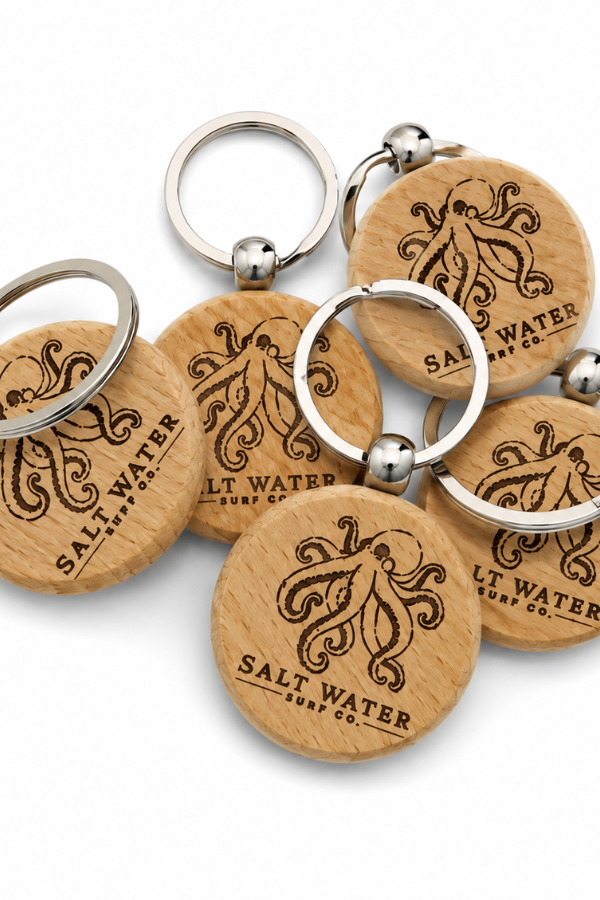 Octopus Handmade Engraved Wooden Keychain
