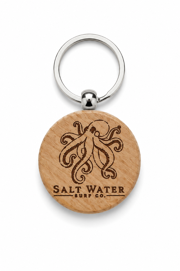 Octopus Handmade Engraved Wooden Keychain