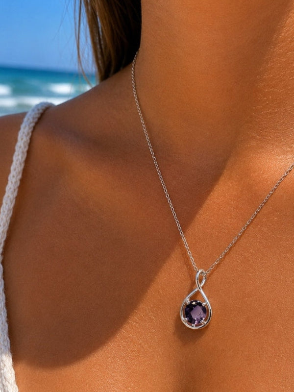SOL GLOW MAUVE NECKLACE