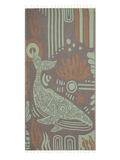Sand Cloud Moby The Whale organic cotton beach towel featuring a coastal whale design.