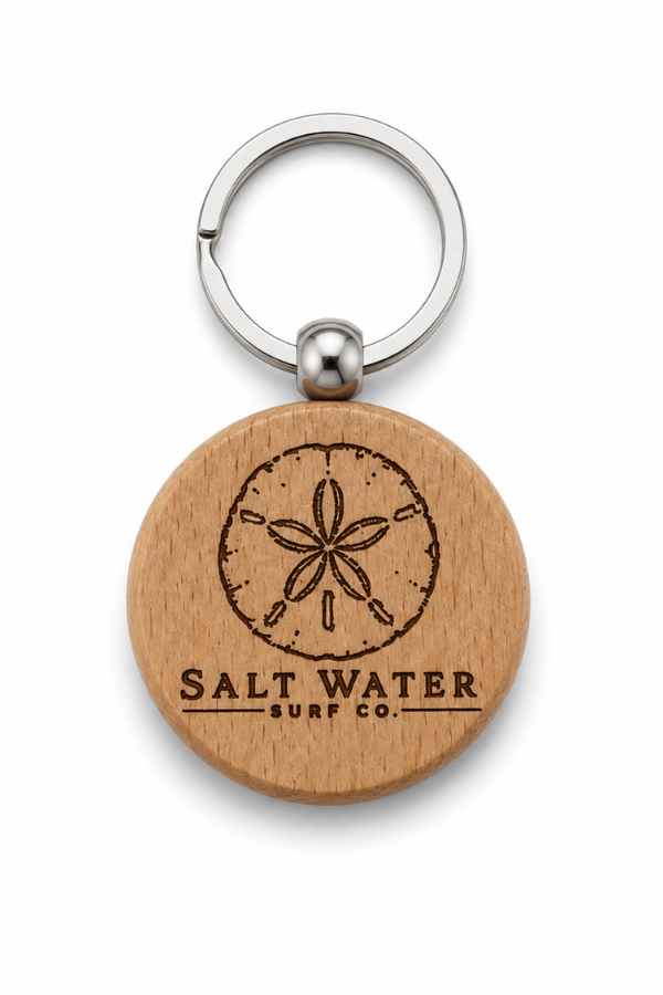 Sand Dollar Handmade Engraved Wooden Keychain