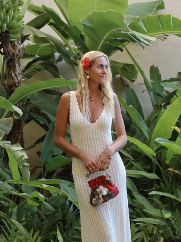 RHYTHM SCALLOP KNIT MAXI DRESS