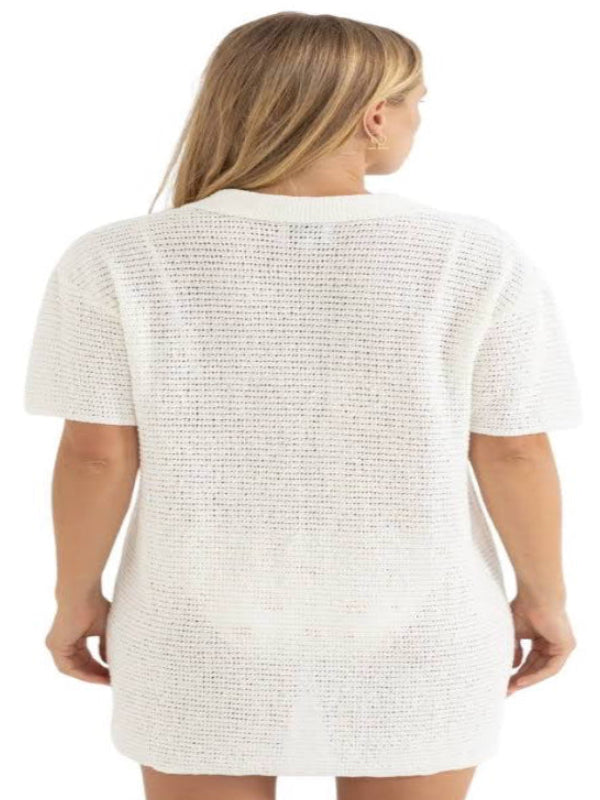 RHYTHM ABBY KNIT SHIRT DRESS