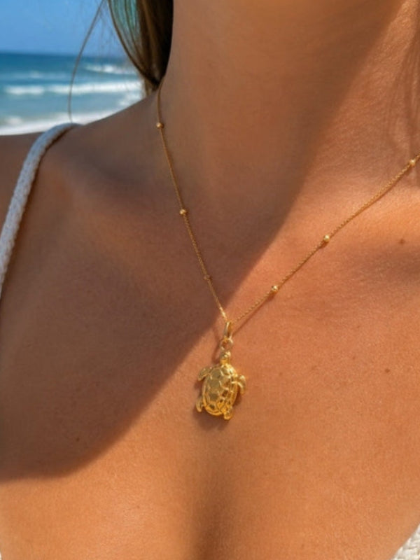 STARSHINE TURTLE GOLD NECKLACE