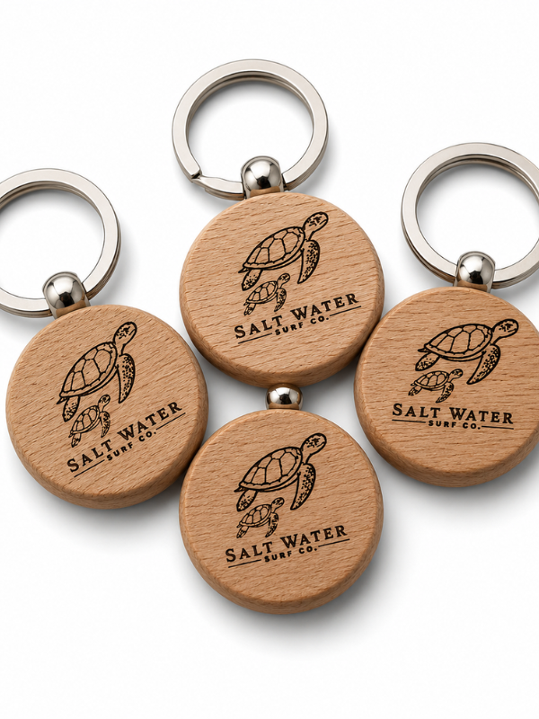 Turtle Handmade Engraved Wooden Keychain
