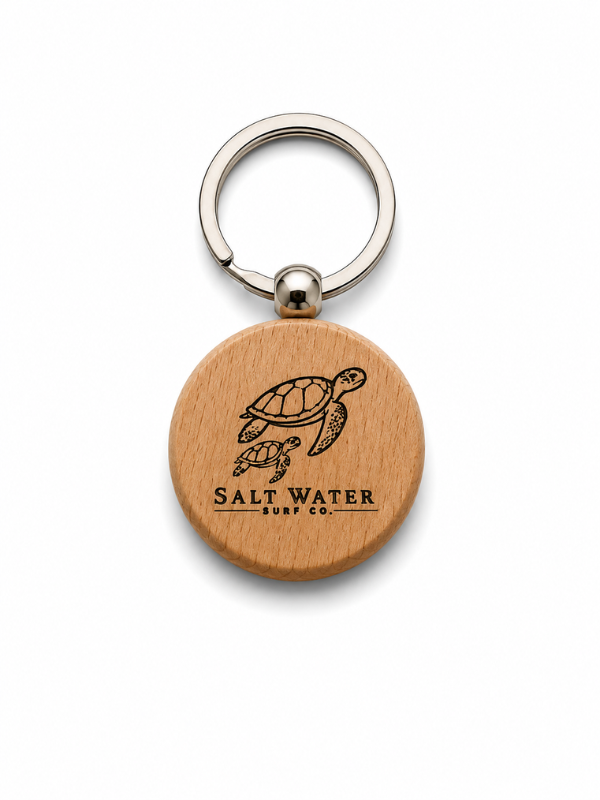 Turtle Handmade Engraved Wooden Keychain
