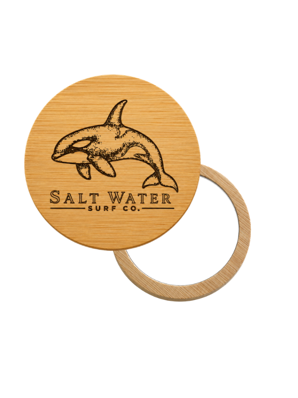 Orca Handmade Engraved Wooden Bamboo Mirror