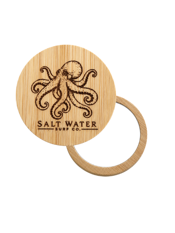 Octopus Handmade Engraved Wooden Bamboo Mirror