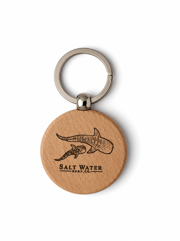 Whale Shark Handmade Engraved Wooden Keychain